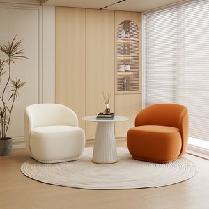 Modern Creamy Style Durable <strong>Small</strong> <strong>Egg</strong> <strong>Chair</strong> for Bedroom Villa Apartment Hotel Living Room Use - Product Image 4