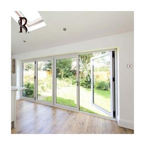 Rising Nordic Style Aislamiento térmico Templado Doble Low-E Glass Puertas plegables Patio Acordeón Puertas de patio plegables para villas - Product Image 4