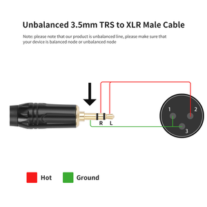 <span class=keywords><strong>Cable</strong></span> de Audio Estéreo TRS de 3.5mm con Conector Mini <span class=keywords><strong>Jack</strong></span> Balanceado Chapado en Oro, Macho a XLR Macho, para Micrófono, Altavoz, MP3, Teléfono Inteligente - Product Image 5