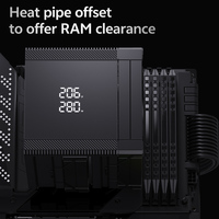 SNOWMAN Professional CPU Heat Pipe Cooler Dissipateur thermique de jeu efficace avec écran de température Design propre et professionnel No RGB
