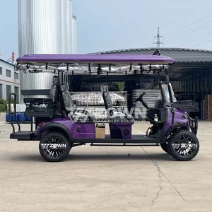 Voiturette de golf électrique longue autonomie 6 places, batterie lithium 48V, châssis stable, véhicule de golf pour usage commercial et zones résidentielles - Product Image 4