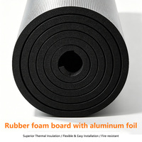 Panneau d'isolation en mousse de caoutchouc pour conduits HVAC, classe B1, auto-adhésif, recouvert de feuille d'aluminium, résistant aux UV