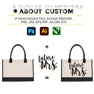 Cross-border Spot-stocked Blank <b>Canvas</b> Tote <b>Bags</b> <b>Large</b> Capacity with Logo Printing Personalized Custom Shopping - Product Image 2