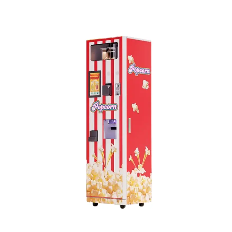 Prezzo di fabbrica all'ingrosso grande capacità ad alto reddito commerciale Popcorn 24/7 Self-Service macchina per Popcorn