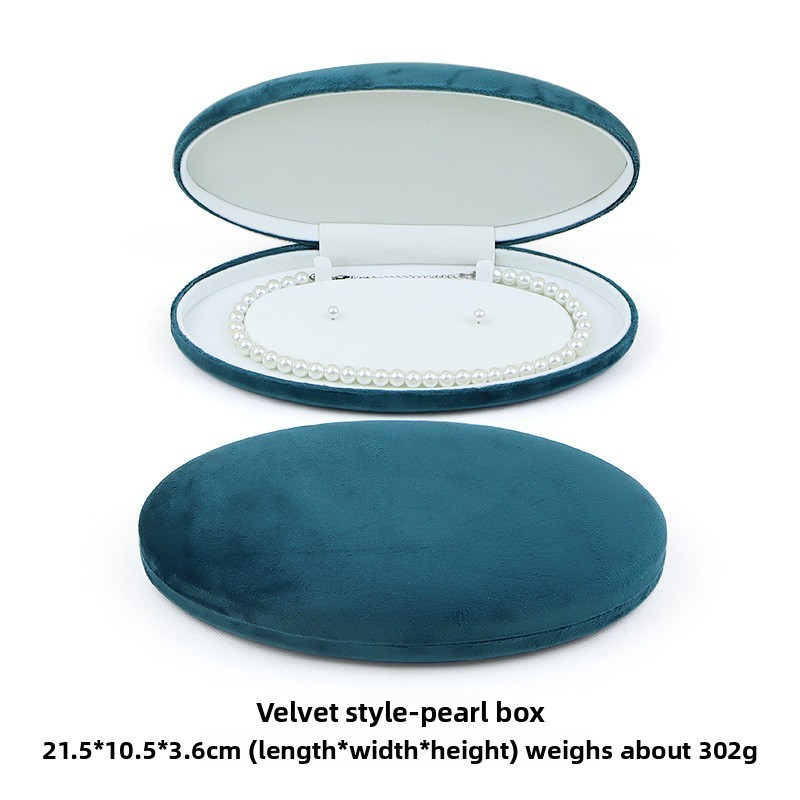 Boîte de perles bleu paon