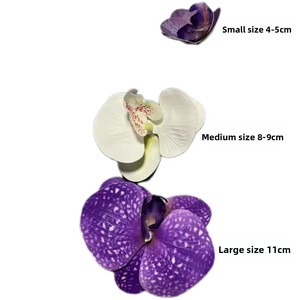 ดอกกล้วยไม้ฟาแลนนอปซิสประดิษฐ์ ของที่ระลึก พิมพ์ลาย 3 มิติ คุณภาพสูง ตกแต่งหัวดอกไม้ ฟูโรชิกิ สวยงาม สำหรับวันแม่ - Product Image 5