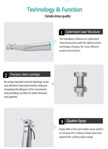 CPONZ CP-SG25L Manipolo Chirurgico per Impianti Dentali con Raffreddamento Esterno Elettrico 1:1 a Trasmissione Diretta Sistema di Pulizia della Testina CE - Product Image 5