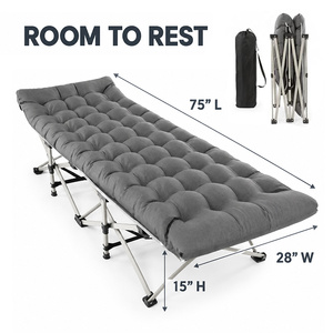 Cama Plegable para Acampar con Colchón y Almohada, Cama Oxford Portátil Ajustable para Acampar, Viajar, Hogar y Oficina - Product Image 5