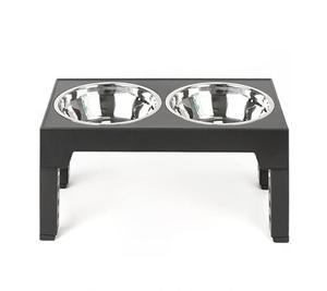 Comedero para mascotas de acero inoxidable 2024, cuenco elevador de comida lenta con protector para el <span class=keywords><strong>cuello</strong></span>, dos cuencos en uno para perros contra el malestar - Product Image 1