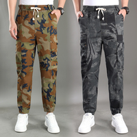 Pantalon Camouflage Homme 100% Coton Taille Élastique Mi-Haute Anti-Déchirure pour Entraînement sur le Terrain et Tir