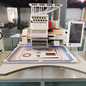 Machine à broder multifonctionnelle Jinyu de haute qualité, tête unique, 400*600 mm, pour casquettes, vêtements, broderie plate, automatique - Product Image 1