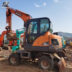 Excavadora de Ruedas Doosan DX60W de Segunda Mano, 6 Toneladas, Usada, Motor Yanmar de Alta Eficiencia, Bomba Hidráulica y Motor - Product Image 3