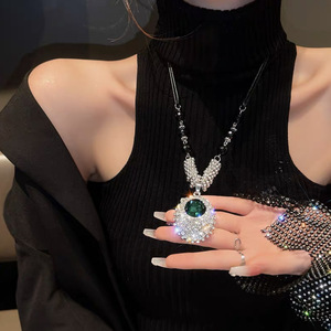 Luxury Long Necklace For Women Starry Sky Pendant Zinc Alloy Jewelry Party Accessory - Product Image 1