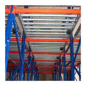 رفوف تدفق البضائع عالية الجودة، نظام تخزين المستودعات FIFO، رفوف تدفق البضائع بالجاذبية، نظام الرفوف للتسليم الأول والرجوع الأول - Product Image 1