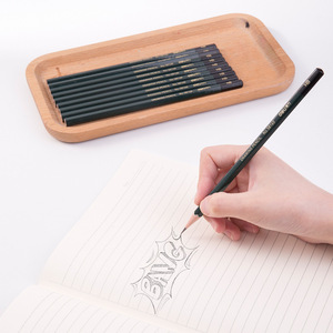 Deli Drawing Pencil No.58160 HB 10Pcs Green Plastic Hexagonal Office School Use - Product Image 4