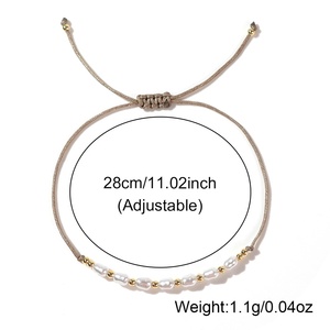 Go2boho Bracelet de perles tissées à la main Simple Lumière Luxe Nouveau Style Couleur Ligne <span class=keywords><strong>Millet</strong></span> Imitation Géométrique Perle Pierre Principale - Product Image 5