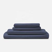 Ensemble de draps de lit en bambou tissé moderne personnalisable de luxe en gros, 4 pièces, écologique, toutes saisons