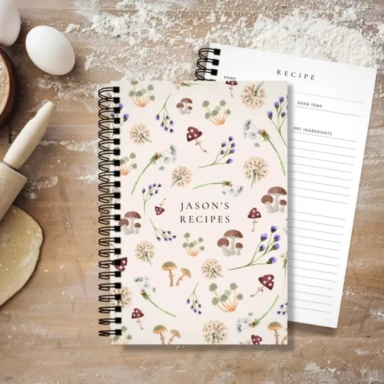 Livro de receitas para escrever em suas próprias receitas, Personal Blank Removível Hardcover Recipe Journal Book Binder com divisores e guias