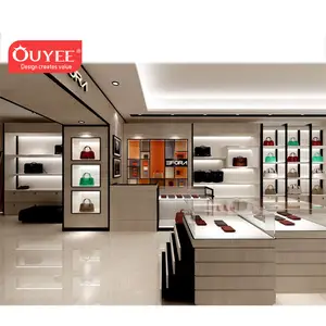 Accesorios de lujo para tienda de zapatos y bolsos, diseño de Showroom de marca de alta gama