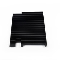 Profilé en aluminium personnalisé anodisé noir à fermeture éclair et ailette de projecteur empilée dissipateur thermique avec caloducs