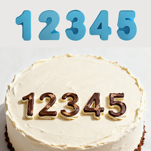 Lifetop kích thước lớn 0-9 số Silicone khuôn cấp thực phẩm Bánh Pan cho nướng và trang trí nội thất OEM/ODM chào đón đóng gói trong túi OPP - Product Image 5