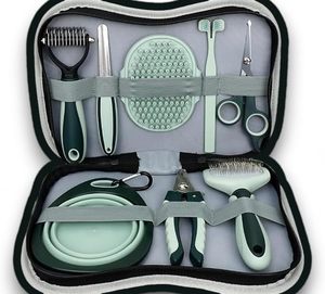 Factory Wholesale Custom Logo Travel 8 in 1 Cat Grooming Products <b>Pet</b> Grooming Kit Dog <b>Brush</b> Set - Product Image 4