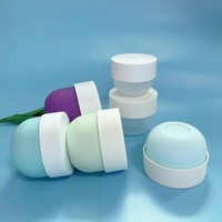 Pot cosmétique rond de luxe coloré en plastique personnalisé 30g 75g 150g 250g 300g 500g, pot à beurre corporel à large ouverture avec couvercle