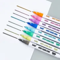 Marcador de tinta acrílica de 8 cores, não tóxico, indelível e permanente, caneta de marcador para estudante, tinta à base de água, plástico pp LT-1108-8