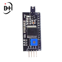 Papan Antarmuka Serial IIC I2C TWI SPI dengan Pelat Adaptor LCD 1602 2004 Modul Konverter PCF8574 untuk Papan LCD & Aksesori