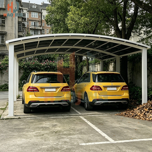 <span class=keywords><strong>Abri</strong></span> <span class=keywords><strong>de</strong></span> voiture moderne en aluminium décoratif avec gouttière <span class=keywords><strong>de</strong></span> drainage fluide, couverture résistante aux intempéries pour le stockage quotidien des véhicules dans la cour - Product Image 3