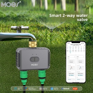 Contrôleur d'irrigation intelligent Tuya Bluetooth à double sortie 2 voies en laiton avec fonction de retard de pluie et minuterie <span class=keywords><strong>automatique</strong></span> pour jardinage - Product Image 5