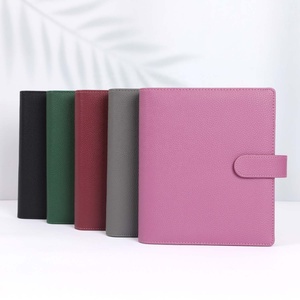 HongboベストセラーA5バジェットバインダー27色ペブルレザーゴールドリングオフィス用デイリー/ウィークリー/月刊日記プランナールーズリーフ - Product Image 1