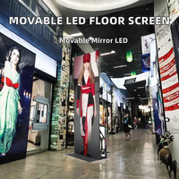 Pantalla LED Móvil TOPLED P2 P2.5 con Soporte de Suelo, de Una Sola Cara, con WiFi 4G, USB, Espejo, 640x1920mm