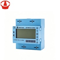 Meter Energi 3 Fasa Empat Kawat 80A Input Langsung DIN Rail kWh Meter untuk Sub Metering Komersial DIN Rail 3 Fasa MID Meter Energi