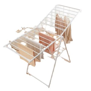 Porte-vêtements pliable multifonctionnel pour enfants Simple ménage type debout couette séchage cintre - Product Image 5