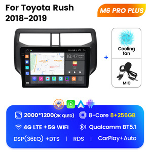 Mekede M6 PRO Car DVD Player tự động màn hình 2k CP DTS cho TOYOTA Rush 2018-2019 đài phát thanh xe DTS con lăn - Product Image 2