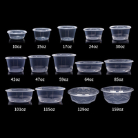 Boîte à lunch circulaire jetable de 15 oz (450 ml) avec couvercle, en matériau PP, pour utilisation dans les restaurants, conteneur à emporter, emballage alimentaire