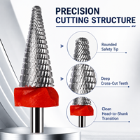 Embouts de perceuse à ongles professionnels en carbure de tungstène, pour enlever les cuticules, embouts de lime électrique pour manucure et pédicure