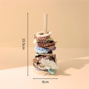 Support de rangement créatif en <span class=keywords><strong>bois</strong></span> massif pour élastiques à cheveux, anneaux à cheveux, cordes à cheveux, fleurs à cheveux, présentoir pour tête et bracelet - Product Image 3