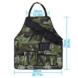 Adjustable Unisex Carpenter Tool <b>Apron</b> Oxford Cloth Multiple Pocket <b>Bib</b> <b>Apron</b> Work Suit Outdoor Tool Storage - Product Image 4
