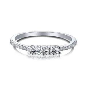 딜람 약혼 반지 보석상 개인화 된 스털링 실버 반지 특이한 영원 수제 숙녀 다이아몬드 판매 좋은 결혼식