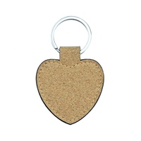 Porte-clés vierge de gravure laser en forme de coeur Découpe laser Porte-clés chic Porte-clés personnalisé en cuir PU avec porte-clés