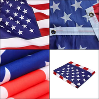 Alle Länderflaggen Abzeichen Digitaldruck Polyester Nationalflaggen Günstige Wimpel-Form für Versicherungs-Endkunden USA-Flagge