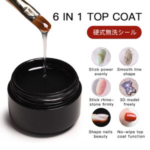 2021 yeni gelenler tırnak ürünleri tırnak sanat takı jel 6 in 1 pardösü çok amaçlı hiçbir silin Uv jel lehçe - Product Image 5