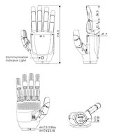 Mano Robótica Manipuladora Robusta RH56DFTP con 17 Conjuntos de Sensores Táctiles, Carga Útil de 15 KG para Brazos Robóticos y Humanoides