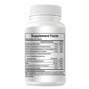 Cápsulas de Complejo B Básico OME Privadas con Vitamina B para Hombres y Mujeres, Proporcionan Energía y Vitalidad, Favorecen la Calma - Product Image 2