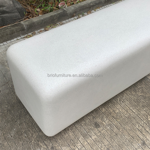 Banc en ciment GFRC de haute qualité, design Wabi Sabi, mobilier d'extérieur de luxe, sièges rectangulaires en béton durables - Product Image 3
