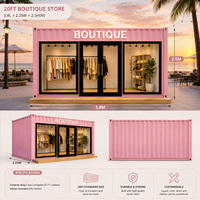 Boutique mobile de vêtements en conteneurs préfabriqués en acier modernes pour l'extérieur