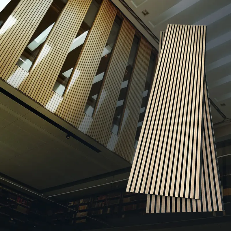 3D дизайн звукоизоляционные стеновые панели акустическая деревянная панель для внутреннего декора