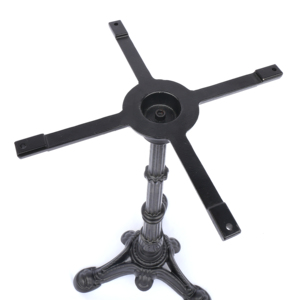 Gamba per Tavolo in Metallo, <span class=keywords><strong>Base</strong></span> a <span class=keywords><strong>3</strong></span> Gambe per Arredamento Ristorante, Tavolo in Ghisa Stile Bistrot Francese Nero Moderno Personalizzabile Supporto D470mm - Product Image 2
